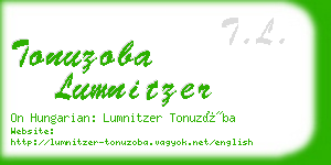 tonuzoba lumnitzer business card